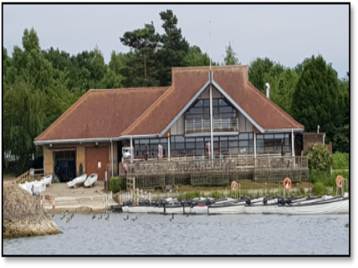 Hanningfield Reservoir visitor facilities beside the water